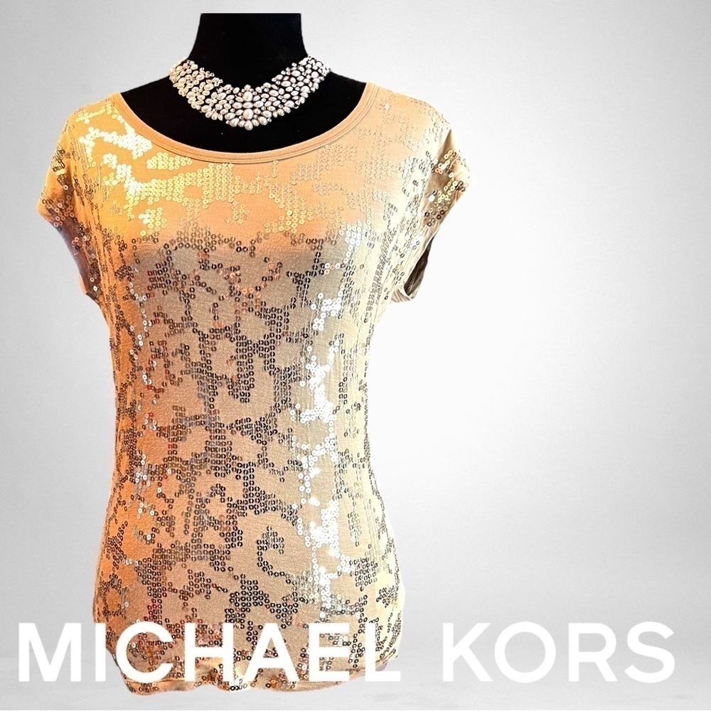 MICHAEL Michael Kors Sequined Leopard Patterned Top